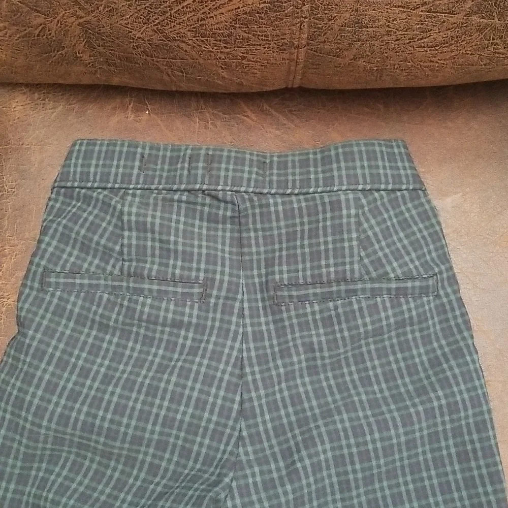 #T - Hollister Women Ultra High Rise Plaid Pants Blue Green Black Size S - Picture 7 of 8